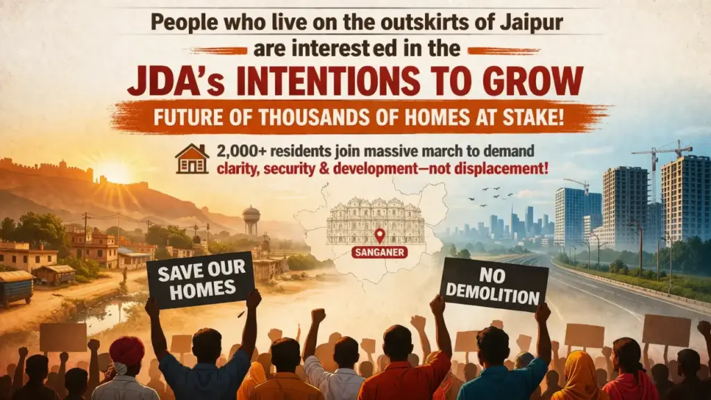 People who live on the outskirts of Jaipur are interested in the JDA's intentions to grow.