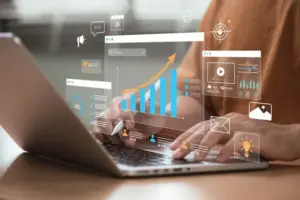 Business applications of AI including content marketing SEO customer support automation and data analysis