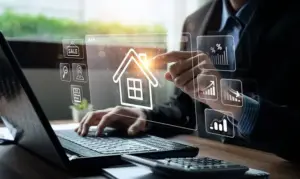 Property buyers searching and comparing real estate listings online using digital platforms